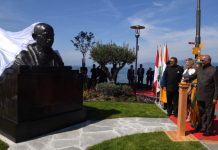 President Ram Nath Kovind unveils statue of Mahatma Gandhi at Villeneuve, Switzerland