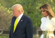 Donald Trump and Melania Trump visit Taj Mahal
