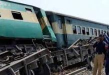 Two trains collide in southern Pakistan, 30 killed, 50 injured