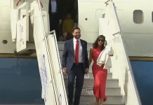 US Vice President JD Vance arrives in India